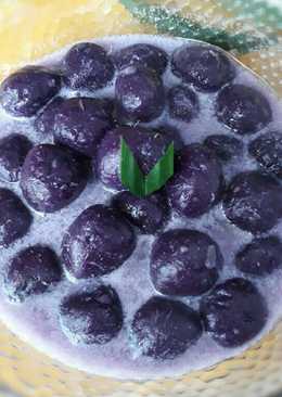 Bola2 ubi ungu kuah santan