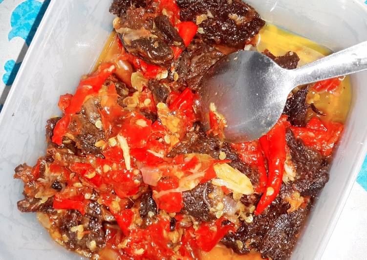 gambar untuk resep makanan DaGing sapi masak Dendeng Balado ala Rina