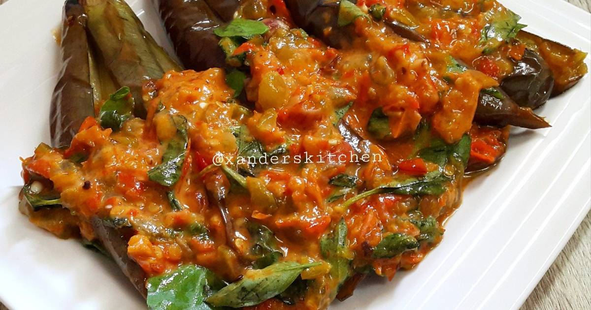 Resep Terong  goreng sambal belimbing kemangi segeer oleh 