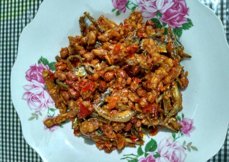 Resep Sambal teri kacang tempe Kiriman dari astri utami