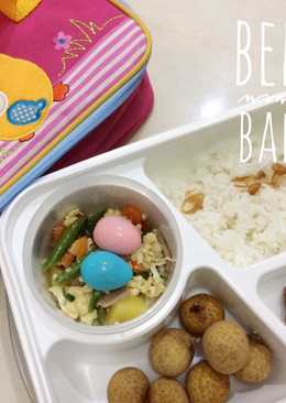 Menu Bekal: Daging Kecap, Cap Cay dan Telur Puyuh Rainbow