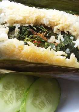 Nasi bakar ikan tongkol rica rica