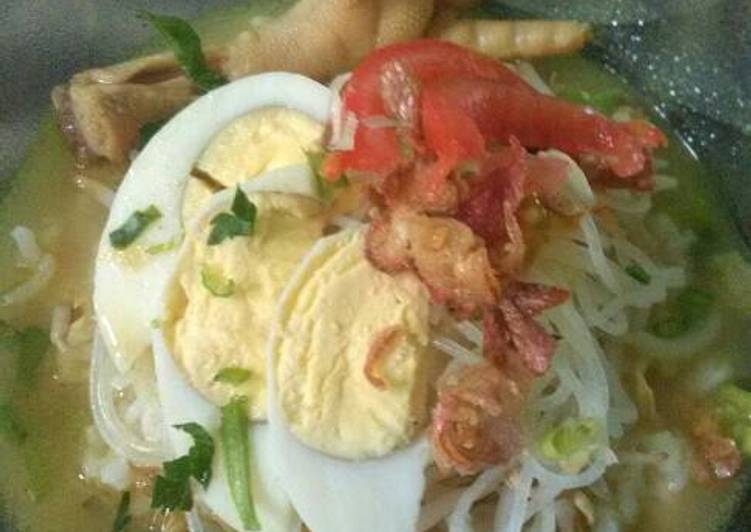 cara membuat Soto santan ceker