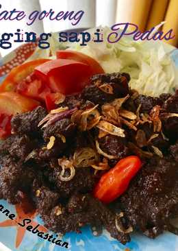 Sate Goreng Daging Sapi Pedas #kitaberbagi