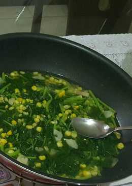 Tumis sayur bayam jagung