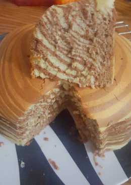 Zebra cheesecake tanpa pengembang