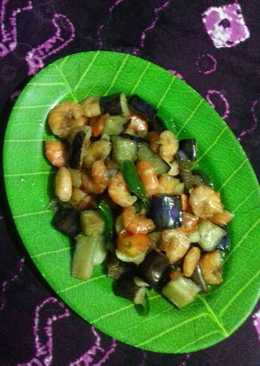 Oseng udang terong ungu