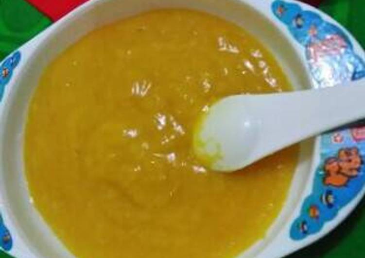 Resep Mpasi 6m+ bubur kabocha wortel kentang By nufrika