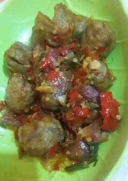 Balado bakso sapi