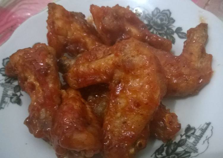 Resep Chicken Fire Wings super pedasss Karya Megarani A.