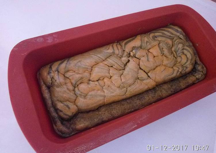 resep lengkap untuk Flourless banana marmer cake #ketopad