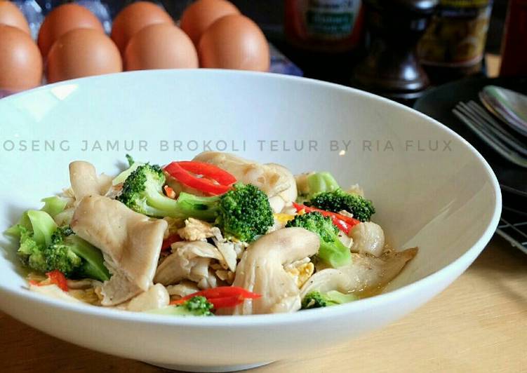 resep lengkap untuk Oseng Jamur Brokoli Telur