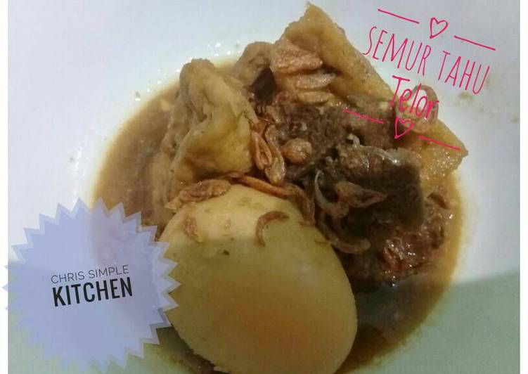 Resep Semur Telor Tahu Dari Christina