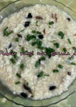 Bubur nasi mix sauce dace