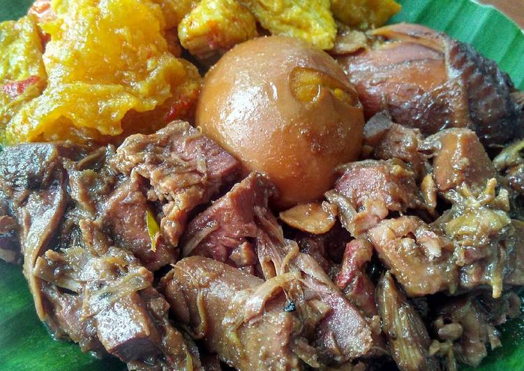 resep lengkap untuk Gudeg enak tanpa daun jati