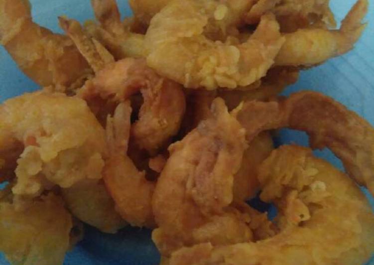 gambar untuk cara membuat Udang goreng tepung crispy simpel??