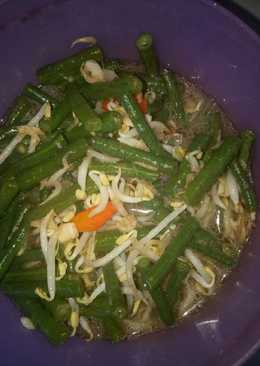 Tumis Kacang Panjang Tauge Siram Ebi