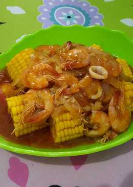 Udang cumi asam manis