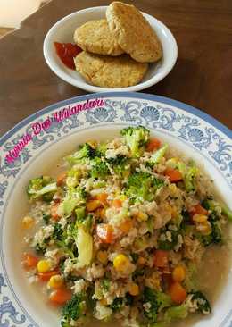 Vegetable Oat 2 (Brokoli, Baby Carrot, and Corn with Steak Tempe