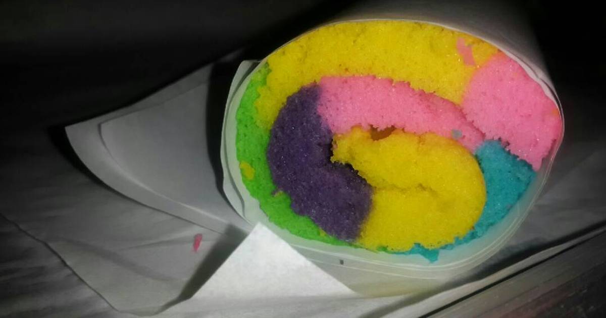 Resep Bolu kukus rainbow