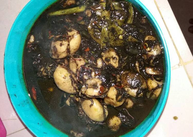 resep lengkap untuk Cumi kuah hitam pedas asam manis