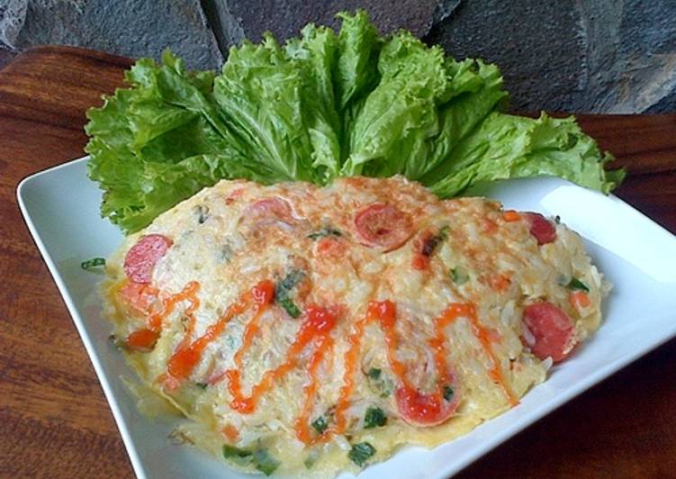 resep makanan OMELETTE NASI Sarapan/Bekal Anak