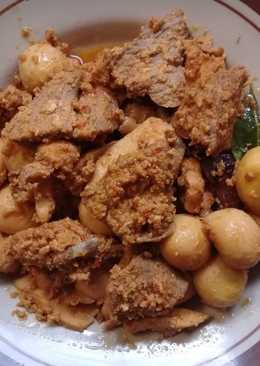 Daging telur puyuh bumbu lapis