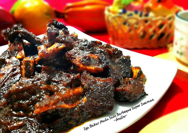 Resep Iga Bakar Madu Barbeque Super Juaraaa Dari Andin's Kitchen