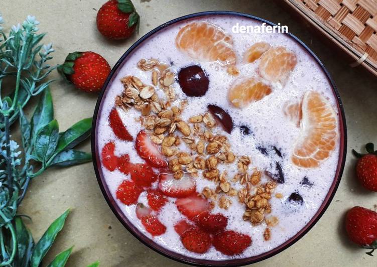 resep masakan Strawberry smoothies