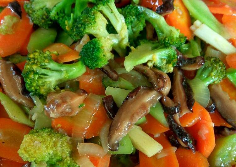 cara membuat Ca Brokoli Jamur