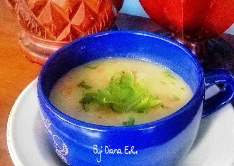 cara membuat Potato Cream Soup (Sup Krim Kentang)