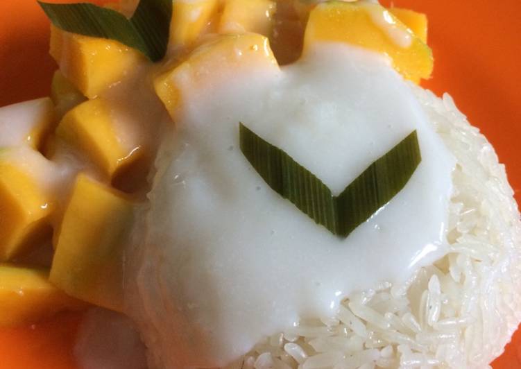 gambar untuk cara membuat Pulut mangga ala Thailand