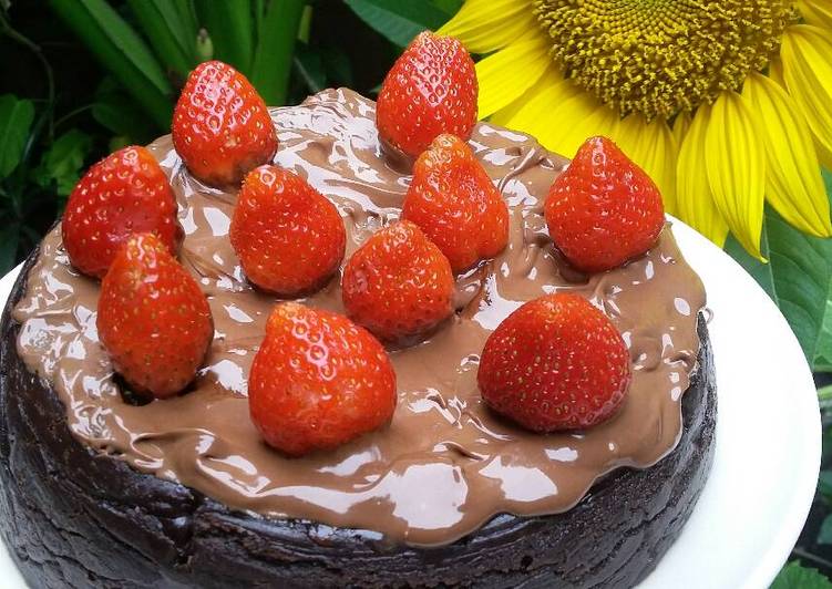 gambar untuk resep Brownies Choco Malt Kukus oles Nutella ??