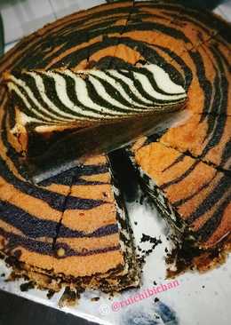 Kue zebra putih telur