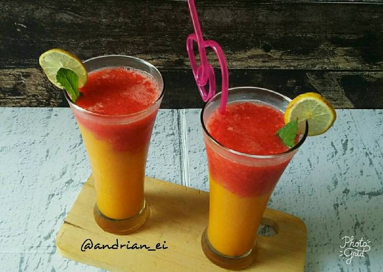 resep Mango Strawberry Juice