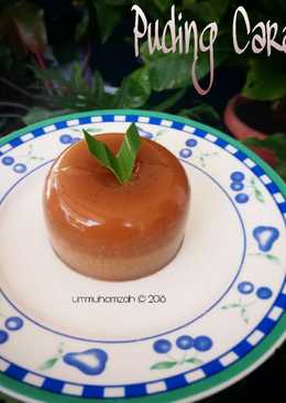 Puding caramel gula aren simple praktis