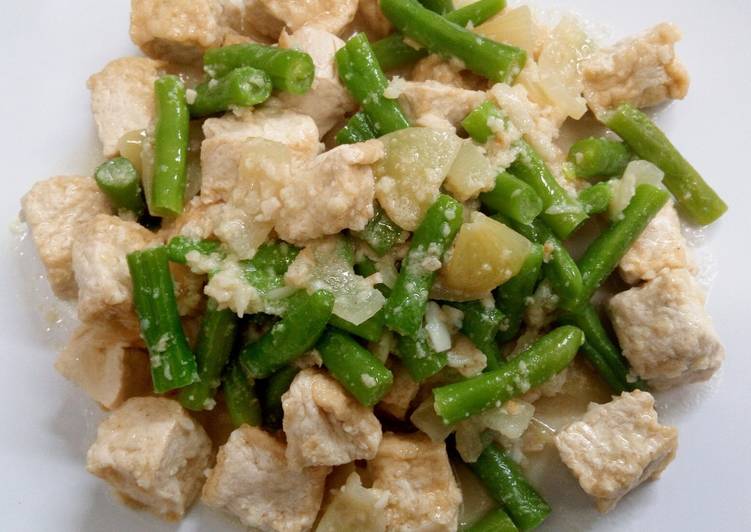 resep masakan Buncis Tahu Tumis Kemiri