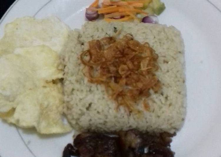 bahan dan cara membuat Nasi kebuli kambing