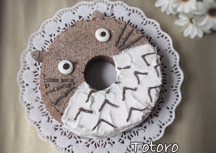 resep Totoro chiffon cake,gluten free