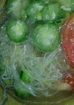 Sayur bening Oyong dan sohun