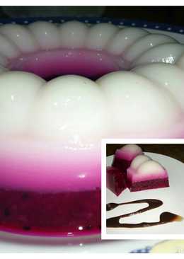 Agar lapis susu buah naga