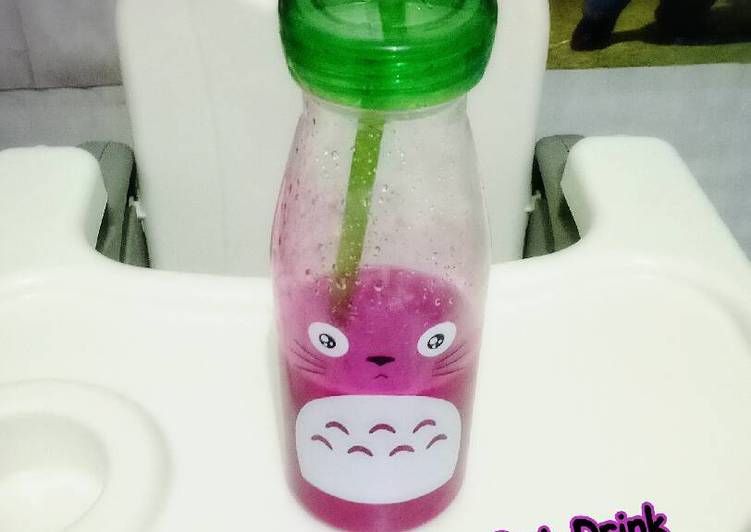 resep Lemon and Dragon Fruit Oat Drink (u anak intoleran susu sapi)