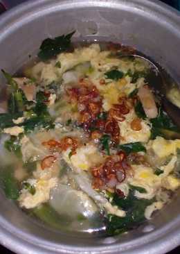 Sayur sop kulit ayam ala anak kos