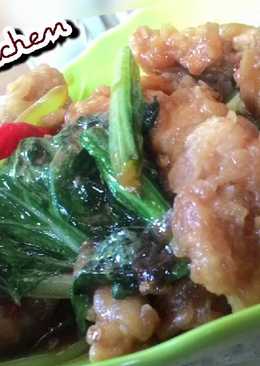 Tumis Sawi dan Ayam Saus Tiram