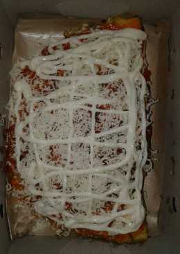 Martabak kol lumer keju dan mayonais. di cocol saus pedaas endes