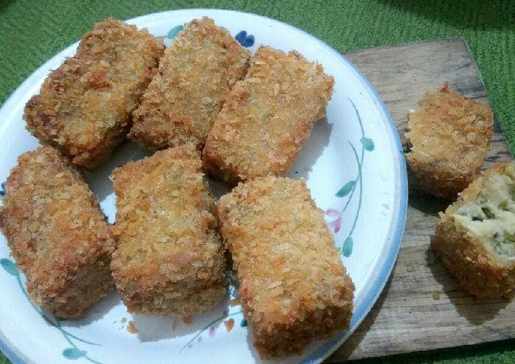 resep lengkap untuk Nugget tempe simpel anti gagal