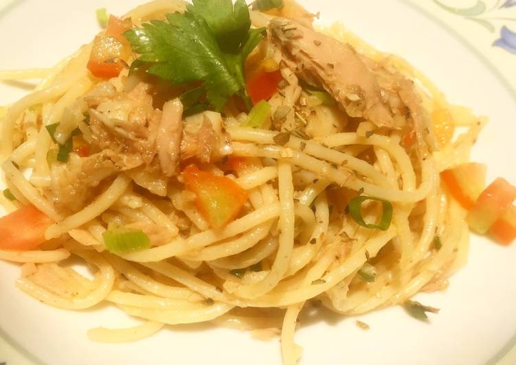 resep masakan Aglio Olio Tunaregano