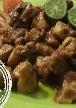 Sate goreng ayam pedas manis