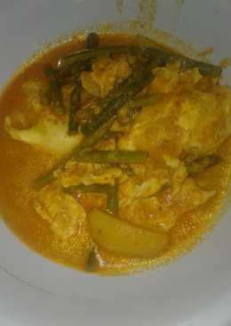 Gulai telur ceplok baby buncis