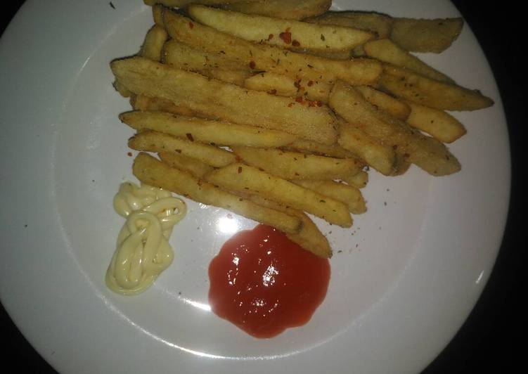 resep lengkap untuk Kentang Goreng (French Fries) crispy